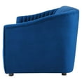 thumbnail image 4 of Tufted Sofa, Blue Navy, Velvet, Modern Contemporary, Mid Century Living Hotel Lounge Cafe Lobby, 4 of 8