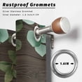 thumbnail image 2 of Outdoor Curtains for Patio Waterproof, Spring Pink Roses Outdoor Privacy Panels Grommet, Pastoral Eucalyptus Leaves Brown Wooden Blackout Outside Curtains for Porch/Cabana 54"x108", 1 Panel, 2 of 8