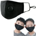 thumbnail image 1 of Mascarilla facial reutilizable para niños, ajustable, transpirable, para deportes, escuela y actividades al aire libre, de color negro, 1 of 8