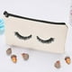 thumbnail image 4 of Bolsas de aseo cosmético HUOGUO, 12 unidades, bolsas para lápices con estampado de pestañas, 4 of 5