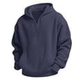 thumbnail image 6 of Jalioing Boys Quarter Zip Hoodies Casual Loose Long Sleeve Texture Pullover Fashion Basic Solid Sweatshirt 3-14 Years, 6 of 9