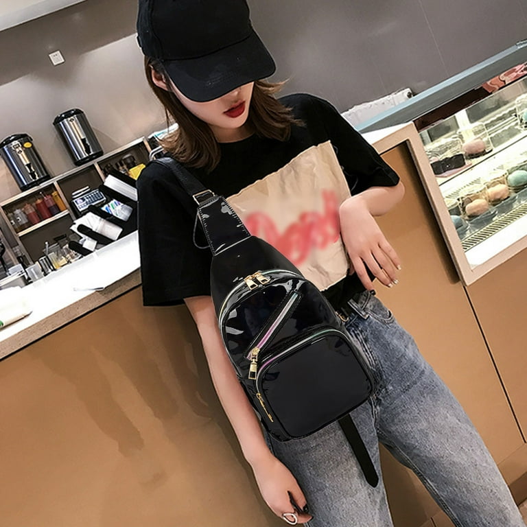 Shiny Crossbody Bags for Women and Men Multipurpose Sling Bag Backpack Hiking Daypack Cross Body Chest Bag Walmart