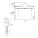 thumbnail image 3 of Toldo Tipo Carpa Plegable 3X3 Impermeable Reforzado Azul Genérico 3x3 Azul, 3 of 3