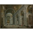 thumbnail image 2 of Giovanni Paolo Panini 24x19 Gold Ornate Framed and Double Matted Museum Art Print Titled - Interior of Saint Peter's, Rome (After 1754), 2 of 4