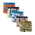 thumbnail image 2 of JCCXIN Little Boys Boxer Briefs Cotton 5 Pack Soft Underwear Elastic Waist Cartoon Car Graphic Stretch Breathable Underpants Comfort Everyday Wear,Army Green,2-3 Years, 2 of 4