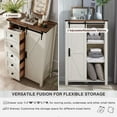 thumbnail image 2 of OKD Modern Farmhouse 5-Drawer Dresser with Barn Door, Adjustable Storage Cabinet for Bedroom Living Room, White, 2 of 8