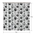 thumbnail image 5 of Grey Dog Paw Footprint Shower Curtain 72"x72" ,Bathroom Decorative Shower Curtains Set with 12 Hooks,Modern Waterproof Washable Shower Curtain, 5 of 6