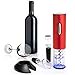 thumbnail image 3 of Moss & Stone Electric Wine Opener Set, Corkscrew Remover With USB Charging, Wine Bottle Opener with Wine Pourer, Foil Cutter & Vacuum Stopper, Automatic Wine Opener For Wine Lovers (Red), 3 of 4