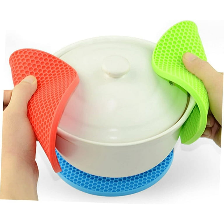Hot Pads for Kitchen Silicone Mats for Hot Pots Silicone Mats for Hot Pot  Holder Silicone Mats Multi Purpose Silicone Mat Silicone Pot Holders Teapot  Mat Counter Jar 