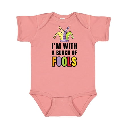 

Inktastic Im with a Bunch of Fools with Jester Hat April Fools Day Gift Baby Boy or Baby Girl Bodysuit
