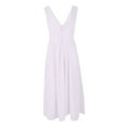 thumbnail image 3 of Women's Casual Dress Sleeveless Long Maxi Dress With Tie Detail For Daily Wear Vacation Spring Summer Fall Boho Flowy Comfortable Womens Maxi Dress with Pockets Women Dress Long Cute Dresses for Women, 3 of 4