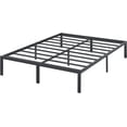 thumbnail image 1 of 9 Inch Modern Metal Platform Bed Frame, Steel Slat Anti-Slip Support, Steel Mattress Foundation, No Box Spring Needed, Black,, 1 of 2
