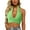 Green, variant on Charmo Womens Halter Crop Top Deep V Neck Backless Tank Cropped Tops