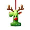 thumbnail image 3 of 10 Numbers Reindeer Ornaments Christmas Tree Decoration Personalized Christmas Elk for Tree Cute DIY Craft Christmas Ornament, 3 of 9