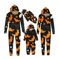 thumbnail image 5 of AGWOLF Halloween Family Matching Onesie Zip Up Long Sleeve Holiday Pjs Halloween Bat Print Sleepwear One-Piece Loungwear for Couple Child Baby Mom XXL, 5 of 5