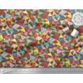 thumbnail image 3 of Soimoi Crepe Silk Fabric Triangle Geometric Print Fabric by The Yard 42 Inch Wide, 3 of 3