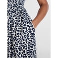 thumbnail image 4 of Time and Tru Women's Sleeveless Smocked Midi Dress, Sizes XS-XXXL, 4 of 5