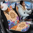 thumbnail image 2 of Uorisanigo Universal Car Front Seat Covers Ethnic Floral High Back Bucket Seat Cover, Blanket Cloth Car Seats Cover, 2-Pack Auto Seats Cushion Fit for Most Cars SUV, 2 of 7