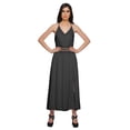 thumbnail image 1 of Moomaya WoMen's Solid Adjustable Spaghetti Strap Casual Dress With Side Slit, 1 of 6