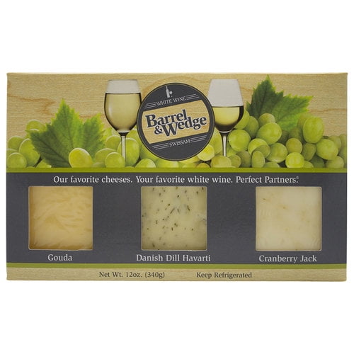 Barrel & Wedge White Wine Gouda Danish Dill Havarti Cranberry Jack Cheese Variety Pack, 3... by Swiss American, Inc.