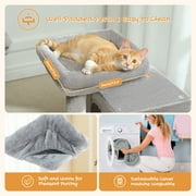 PAWZ Road 30 Cat Tree Condo with Sisal Scratching Post Tower Ramp for Indoor Cats, Gray