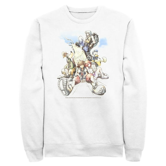 Men's Kingdom Hearts Final Mix Box Art  Sweatshirt White Large