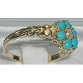 thumbnail image 3 of LBG 14k Yellow Gold Cultured Pearl and Turquoise Womens Band Ring - Size 12, 3 of 4