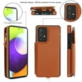thumbnail image 6 of for Samsung Galaxy S20 Crossbody Wallet Phone Case with Card Holder&Zipper, Back Flip Folio PU Leather Kickstand Card Slots Case for Women Girls, Double Magnetic Clasp Shockproof Cover,Brown, 6 of 8