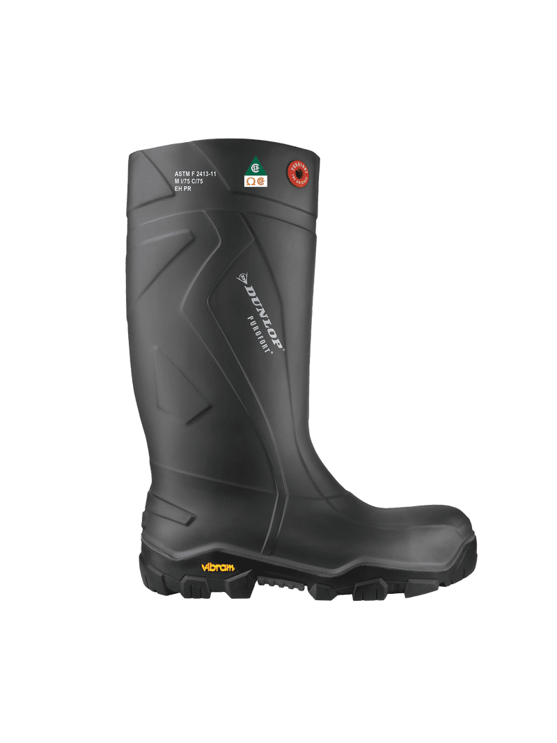 Dunlop Purofort+ Expander Full Safety Boots Vibram Sole Mens 10 Charcoal Black Botas Boots Dunlop Thermo Explorer Dunlop Men main image 4