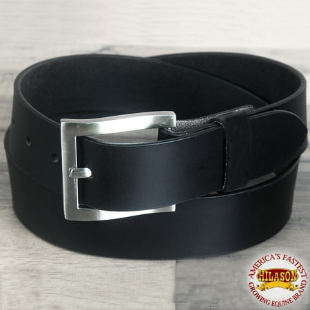 Leather Jean Casual Belt - 40 IN HILASON CASUAL JEANS DRESS BELT VINTAGE WESTERN GENUINE LEATHER BLACK MENS