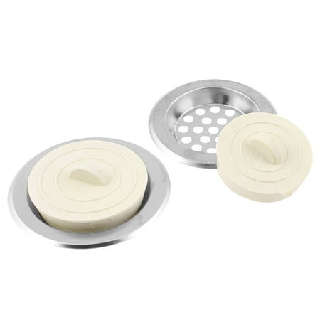 - Unique Bargains Unique Bargains 4pcs Kitchen Sink Strainer Drain Garbage Water Disposal Stopper Off White