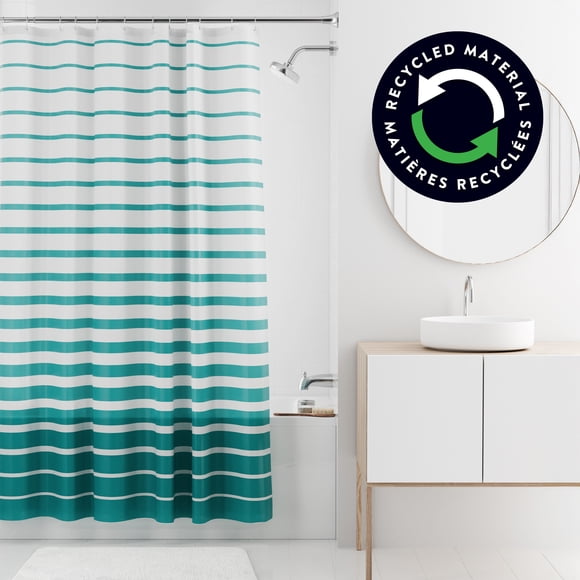 Mainstays Modern Stripe Waterproof PEVA Shower Curtain