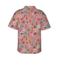 thumbnail image 3 of Fotbe Color Flowers Hawaiian Shirt for Men Unisex Summer Beach Casual Short Sleeve Cotton Linen Button Down Shirts-3X-Large, 3 of 9