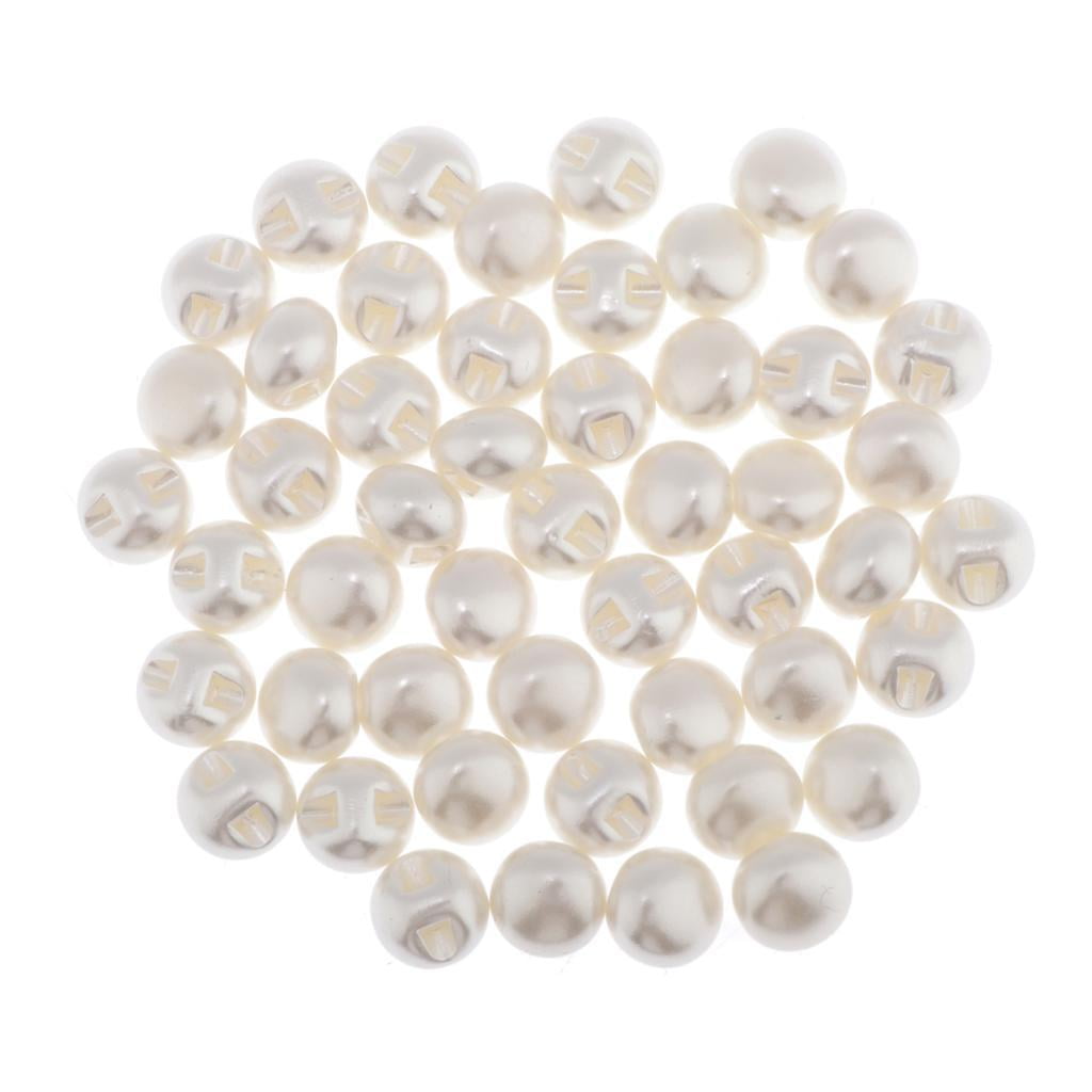 Abbraccia 5x100Pcs Pearl Sewing Shank Buttons for Shirt Dress Crafts Bulk 10mm 5 Pcs