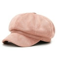 thumbnail image 2 of Women's Warm Hat - Wool Fashion Newsboy Hats for Women Winter Warm Pageboy Cabbie Cap Beret,Color:Pink, 2 of 4