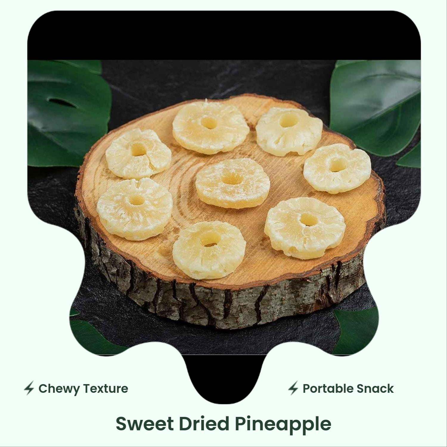 Snack Delight Sweet Dried Pineapple Rings, Candied Tropical Fruit Snack, Perfect for Snacking and Baking, 5 Pound