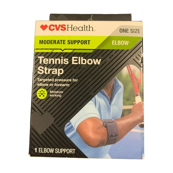 CVS Health Moderate Support Tennis Elbow Strap – Adjustable, One Size Fits All