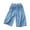 Z1 Blue1, variant on REDARER Girls Lightweight Denim Wide-Leg Capris, Elastic Waist Loose Fit Summer Casual Trousers for Daily Play,2-3 Years