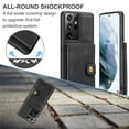 thumbnail image 3 of Case for Galaxy S21 Ultra, Wallet Case w/Magnetic Credit Card Holder [Kickstand Feature][4 Card Slot] Detachable Cover fit Magnetic Car Mount, Case Compatible w/Samsung Galaxy S21 Ultra- Black, 3 of 9