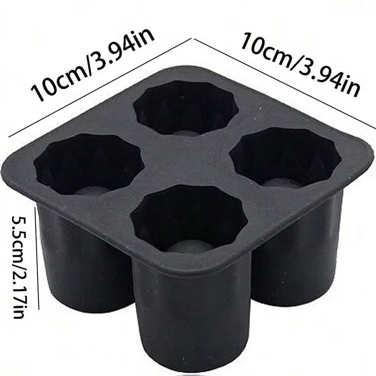4 Cup Shape Silicone Ice Cube Mold Shot Glass Ice Mould Ice Cube Tray Summer Bar Party Beer Ice Cocktail Cold Drinking Tools