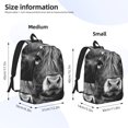 thumbnail image 2 of Disketp Geometric Bull Design Mochila de Lona Estampada, Mochila Escolar de Viaje Ligera para Estudiantes y Portátil-Small, 2 of 5