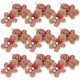 thumbnail image 3 of Gingerbread Man Charms 20Pcs Resin Pendants For Jewelry Making Accessories Ornaments Classic Design Brown Color 2.50X1.80X0.40Cm, 3 of 5