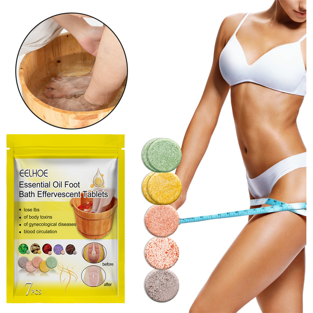 Essential Oil Foot Bath Effervescent Tablets,Natural Mugwort Herb Foot Soak, Salts Foot Spa