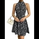 thumbnail image 2 of Vestidos de Verano para Mujer, con Cuello Halter, Sin Mangas, Estilo Bohemio, con Lunares y Volantes, para Playa, 2025 Negro L, 2 of 7