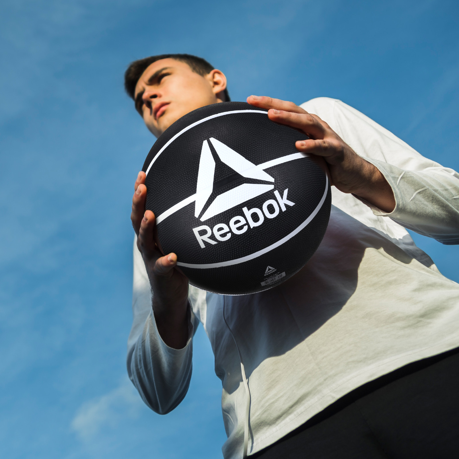 Reebok Size 6 Basketball with inflatable Pump - Durable Rubber Basketball for Indoor & Outdoor Play, Black – Official Size 6 Basketball for Adults and Teens