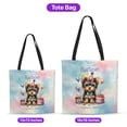 thumbnail image 5 of Happy Birthday Cute Puppy Yorkshire Terrier with Cake Gifts Party Hat All Over Print 3D Canvas Tote Bag Yorkie Dog Lover Gifts Reusable Handbag - 00029, 5 of 5