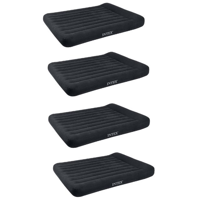 Intex Coussin Dura Beam avec Airbed Classique avec Pompe Intégrée, Queen (4 Pack)
