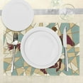 thumbnail image 3 of Ambesonne Mosaic Place Mats Set of 4, Stable Jockey Silhouette, Standard Size, Purple Pale Brown Teal, 3 of 6