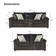 thumbnail image 2 of Roundhill Furniture Nason Wide Wale Corduroy Sofa and Loveseat Set, Charcoal, 2 of 10