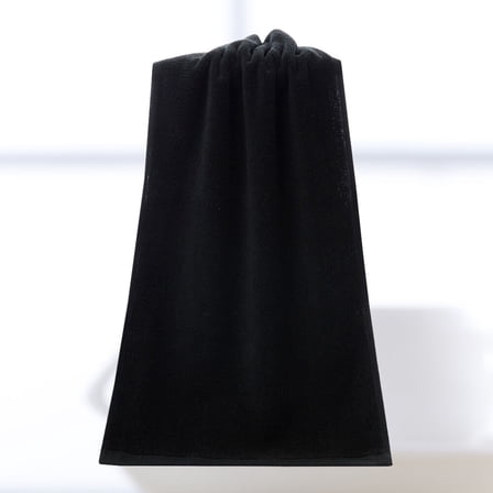 BESTOYARD Extra Large Black Cotton Bath Towel Soft Natural Material Perfect for Daily Use